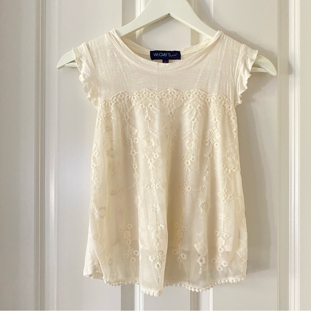 🌸3/$30🌸 Weavers Girls’ Lace Blouse